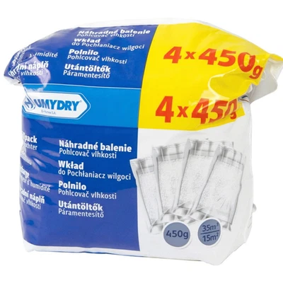 HUMYDRY® Nachfüllpackung Luftentfeuchter Raumentfeuchter 4 x 450g Granulat Nachfüller