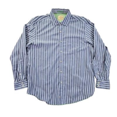Tommy Bahama Shirt Men's XL Blue Stripe Long Sleeve Button Down EUC Resortwear - Image 1 of 4