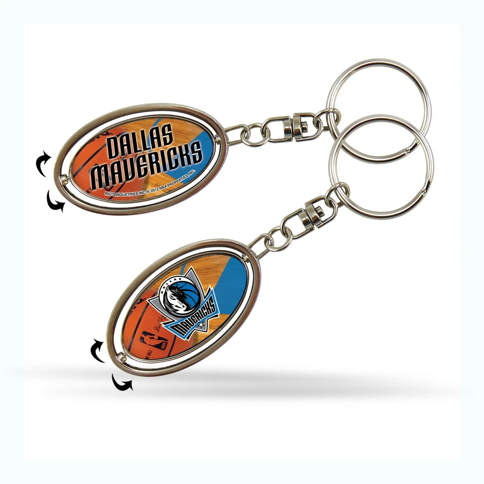 Dallas Mavericks Spinner Key Chain.Flips to different Logos. Very Nice  #671 - Image 1 of 1