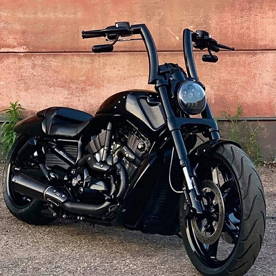 14" RISE DNA MONSTER FAT APE HANGER BARS 1-1/4" FOR HARLEY 883 1200 HANDLEBARS Foto 1 de 4