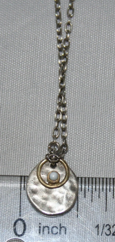 Colar Pingente Silpada Prata Esterlina e Bronze Petite River Shell N1671 - Imagem 1 de 1