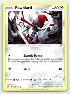 Pawniard 103/163 Common Battle Styles Pokemon Card - NM - Picture 1 of 2