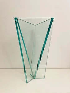 Large Vintage Cut Crystal Vase RSVP In The Style Of Fontana Arte - Picture 1 of 9