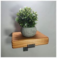 Handmade Wooden Rustic Flower Shelf Bracket Bent Up 22.5 x 20cm
