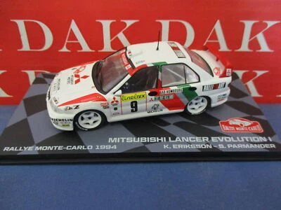 Die cast 1/43 Modellino Auto Mitsubishi Lancer Evo I Rally Monte Carlo 1994 - Immagine 1 di 4