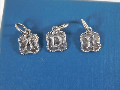 Waxing Poetic Sterling Silver Petite CREST Insignia Initial Charm Pendant - Image 1 of 3