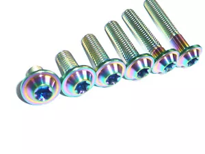 RAINBOW M6 10-35 YAMAHA Fairing Titanium Low Profile T30 Torx Washer Head Bolt - Picture 1 of 28