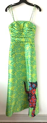 Vestido largo verde seda Theia talla 2 Foto 1 de 4