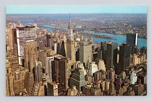 Postal de colección Island of Manhattan New York City Skyline NYC - Imagen 1 de 2