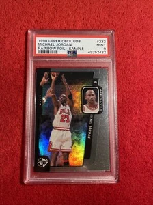 🔥 POP 6 1998 UPPER DECK UD3 Michael Jordan #233 AIRWAVES RAINBOW PSA 9 - Picture 1 of 3