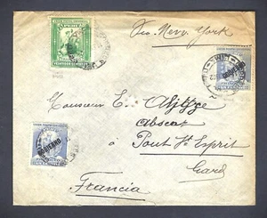 Peru 1902 Cover Lima - Pont St.Esprit France 24Cent Rate EARLIEST KNOWN 22c USE! - Picture 1 of 2