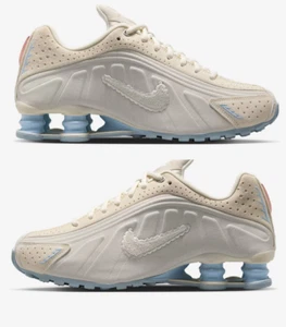 Nike Shox R4 SE IH3572-110 Pale Ivory Light Orewood Brown Blue Women's Size - Picture 1 of 9