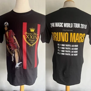 Camiseta BRUNO MARS (2017) Unisex "24K Magic" Las Vegas Tour Fechas Talla Mediana - Imagen 1 de 6