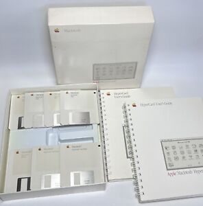 Vintage Apple Mac Macintosh HyperCard 3.5 Disks w Manual & Box Computer Software