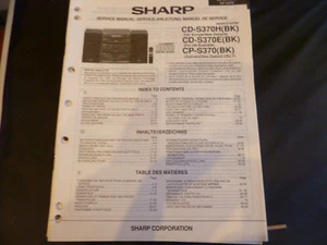 Manual de servicio original Sharp CD-S370H CD-S370E CP-S370 - Imagen 1 de 1