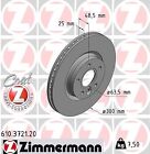2x Zimmermann 610.3721.20 brake disc for Volvo