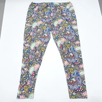 LuLaRoe Leggings Womens 2 Multicolor Paisley Polyester Elastic Waist High-Rise - Image 1 of 4