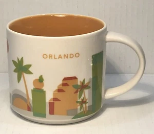 STARBUCKS You Are Here Series Orlando 14 oz Coffee Mug Brown Green 2014 - Picture 1 of 4
