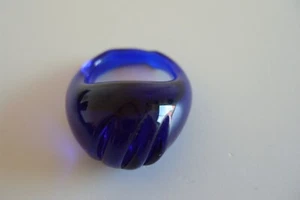 Anillo de cristal de Murano original cristal de Murano joyería ÚNICO hecho a mano arte colorido Ø 17,5 - Imagen 1 de 7