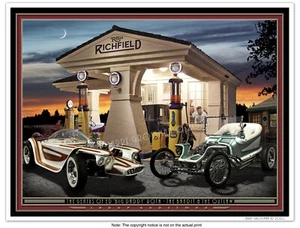 IMPRESIÓN ARTÍSTICA HOT ROD por Larry Grossman "Big Daddy" ROTH's Richfield - Imagen 1 de 2