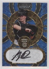 2023 Wild Card Auto Mania Circles Blue Lazers /5 Henry Davis #AM-C14 Auto