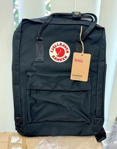 Fjällräven Kanken Rucksack Einheitsgröße schwarz für Schule, Arbeit & Reisen 14 Zoll x 11 Zoll - Bild 1 von 4