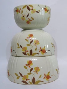 Hall Superior Jewel Tea "Autumn Leaf" Set or 3 Radiance Nesting Bowls - Picture 1 of 10