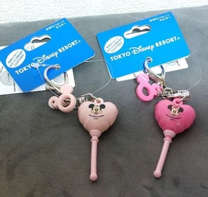 Tokyo Disney Handheld Balloon Holder Keychain Mickey Minnie set of 2 from Japan - Picture 1 of 3