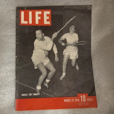 1930's Mar 21 1938 VTG ADS MCM Fashion SHOULD THEY MARRY LUISETTI STANFORD BALL - Image 1 of 3