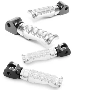 Silver CNC Front Rear R-FIGHT Footpegs For GSXR 750 04 05 - Picture 1 of 6