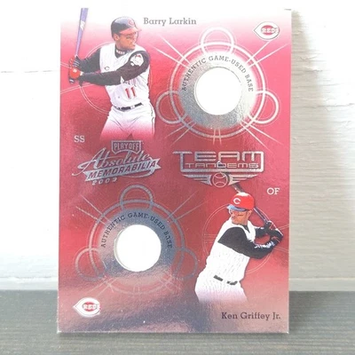 Ken Griffey Jr, Barry Larkin 2002 Absolute Memorabilia Team Tándems ¡DOBLES RELIQUIAS! Foto 1 de 4