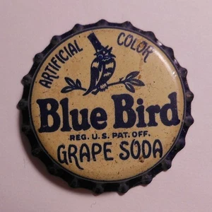 Soda de uva Blue Bird de colección... corcho... sin usar... tapa de botella de refresco - Imagen 1 de 1