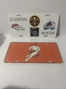 Denver Broncos NFL Metall Nummernschilder, orange nagelneu versiegelt, weiß nicht - Bild 1 von 7
