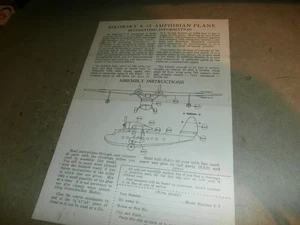 Vintage Strombeck Becker Co Anleitung Papiermodell C3 Sikorsky S-43 Flugzeug - Bild 1 von 3