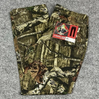 Mossy Oak Camo Jeans Womens 14 Stretch Hunting Pants 5 Pocket Break Up Infinity - Image 1 of 4