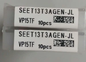 20ps of Mitsubishi carbide inserts: SEET13T3AGEN-JL VP15TF - Picture 1 of 3