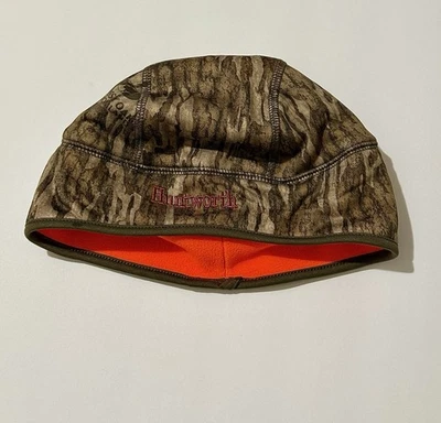 Huntworth Victor Hunting Hat Beanie Reversible Camo/Blaze Mossy Oak Bottomland - Image 1 of 4