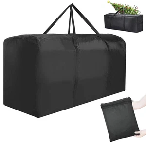 Outdoor Cushion Storage Bag Waterproof Extra-Large Black Patio with Zipper - Picture 1 of 5