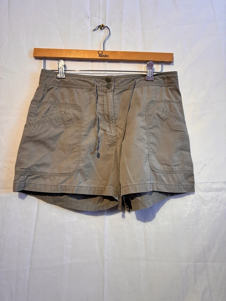 Pantalones cortos utilitarios Bass para mujer talla 8 caqui bolsillos cargo 100 % algodón  Foto 1 de 4