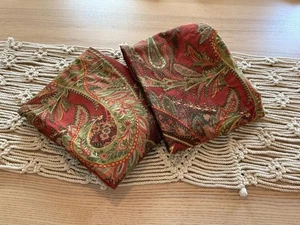 2 Pottery Barn Kissenbezüge Baumwolle Euro Shams Caroline Paisley Paprika 30x30 - Bild 1 von 14