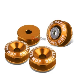 SUJETADOR UNIVERSAL NARANJA ALUMINIO LIBERACIÓN RÁPIDA + LAVADORA PARA PARACHOQUES ESCOTILLA MALETERO - Imagen 1 de 5