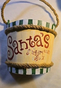 Vintage ~ Santa's Wooden Suggestion Box ~ Christmas Decor~Unique ~GUC - Picture 1 of 9