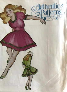 Authentic Patterns, Inc.  #261 Square Dance Dress Sewing Pattern  Size 12 UNCUT - Picture 1 of 3