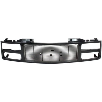 Grille For 88-99 GMC K1500 C1500 Black Plastic Fits Models with Dual Headlight Foto 1 de 4