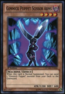 Yu-Gi-Oh! - Gimmick Puppet Scissor Arms 2013 NUMH-EN008 Super Rare 1st Edition - Picture 1 of 2