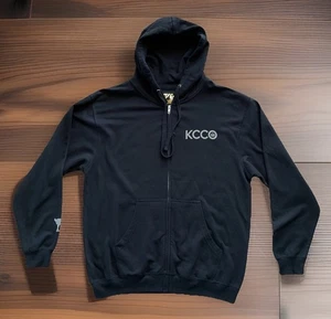 Sudadera con capucha CHIVE KCCO Logo para hombre talla L negra con cremallera polar ropa de calle pesada - Imagen 1 de 11
