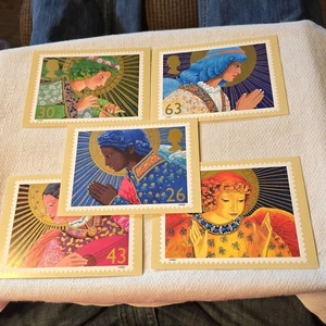 Royal Mail Stamp Postcard Set 1998 Christmas Angels Irene von Treskow PBQ 202... - Picture 1 of 11