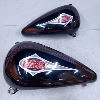 Harley-Davidson Heritage Softail FLSTC Split Fuel Tank Gas Evo Black 61214-99ZC - Image 1 of 4