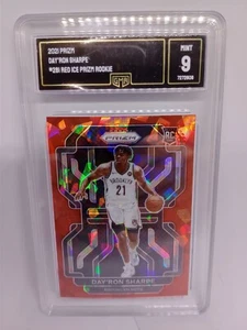 2021-22 NBA Prizm Day'ron Sharpe Rookie Card #281 Red Ice Prizm GMA 9 Mint NBA  - Picture 1 of 3