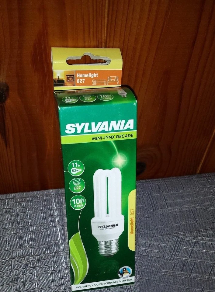 Sylvania Energy Saving Bulb E27 11W Power 52W Lamp 3 Warm Neon - Image 1 of 1